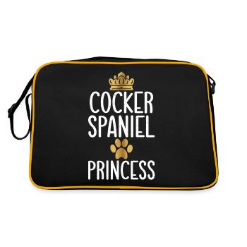 Cocker Spaniel Gifts - Retro Bag - black/gold - Back