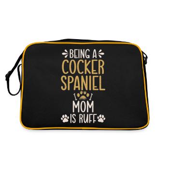 Cocker Spaniel Gifts - Retro Bag - black/gold - Back