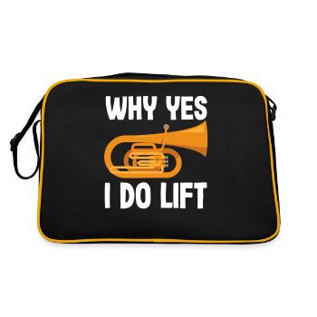 Tubiste Pourquoi Yes I Lift - Sac Retro - noir/or - Dos