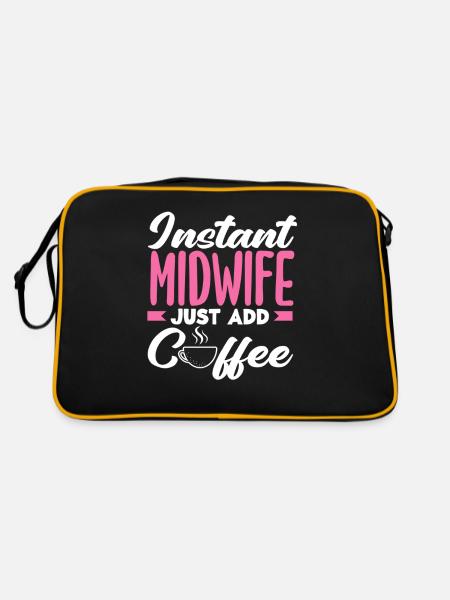 Instant Midwife Easy to Add Coffee - Retro Bag - black/gold - Back