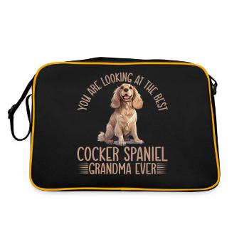Cadeaux Cocker Spaniel - Sac Retro - noir/or - Dos