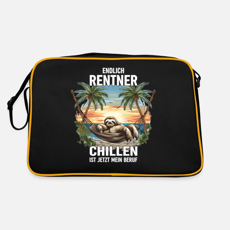 "Finally Pensioner" Chilling Sloth Retro Bag