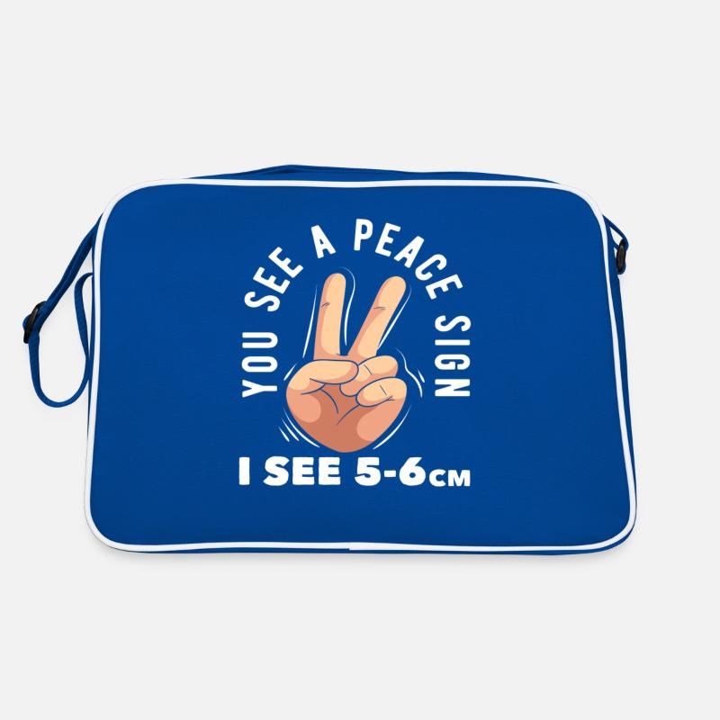 Hebamme Du Siehst Peace Zeichen Retro Tasche