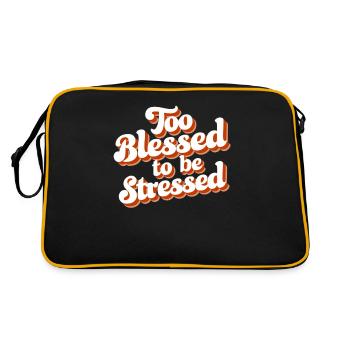 Too to be stressed - Retro Bag - black/gold - Back