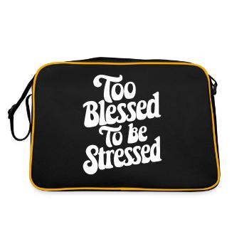 Too to be stressed - Retro Bag - black/gold - Back