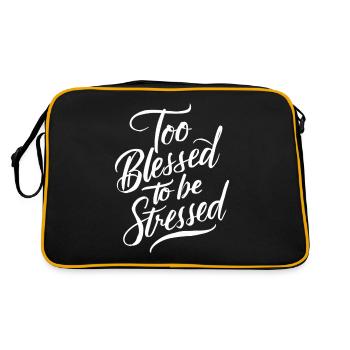 Too to be stressed - Retro Bag - black/gold - Back