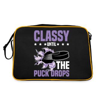 Classy Until The Puck Drops 32 - Retro Tasche - Schwarz/Gold - Hinten