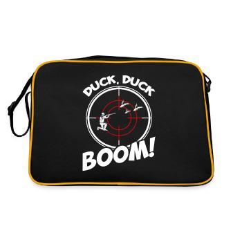 Accroupissez-vous, accroupissez-vous, boum ! - Sac Retro - noir/or - Dos