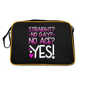 Heterosexual? Not gay? Noace? Yes! - Retro Bag - black/gold - Back