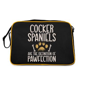 Cadeaux Cocker Spaniel - Sac Retro - noir/or - Dos