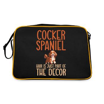 Cocker Spaniel Gifts - Retro Bag - black/gold - Back