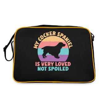 Cocker Spaniel Gifts - Retro Bag - black/gold - Back