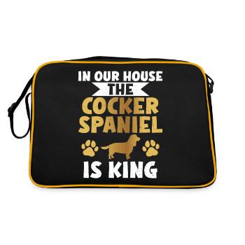 Cadeaux Cocker Spaniel - Sac Retro - noir/or - Dos