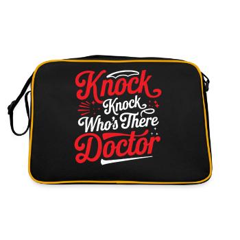 Knock Knock Who's There Doctor 50 - Retro Tasche - Schwarz/Gold - Hinten