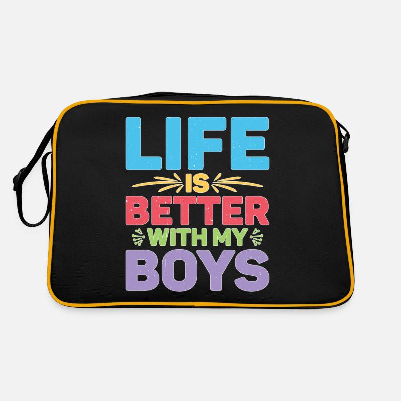 Life Is Better With My Boys 40 Retro Tasche