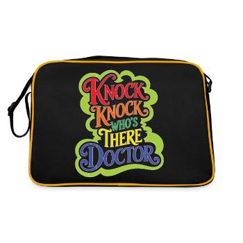 Knock Knock Who's There Doctor 49 - Retro Tasche - Schwarz/Gold - Hinten