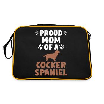 Cadeaux Cocker Spaniel - Sac Retro - noir/or - Dos