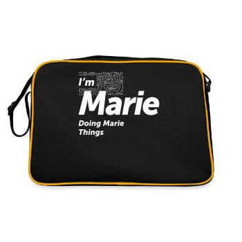 I'm Marie Doing Marie Things - Name Marie - Retro Bag - black/gold - Back