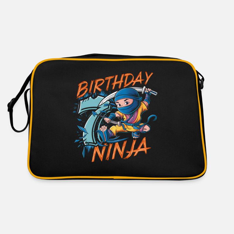 Ce petit Ninja a 7 ans Birthday Shirt Sac Retro