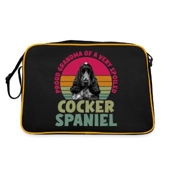 Cadeaux Cocker Spaniel - Sac Retro - noir/or - Dos