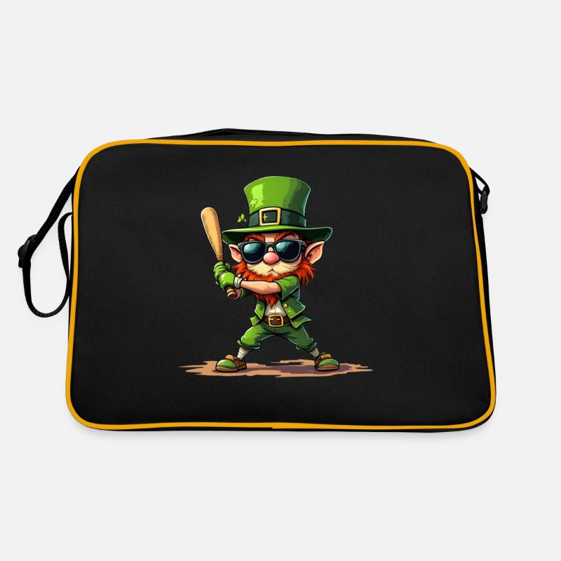 Baseball Leprechaun Sports St. Patrick's Day Retro Bag