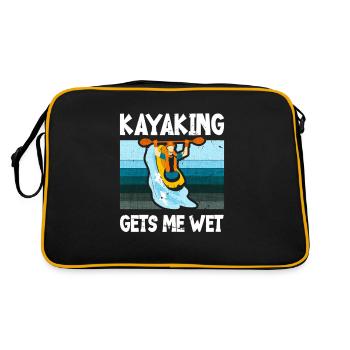Kayaking gets me wet - Retro Bag - black/gold - Back