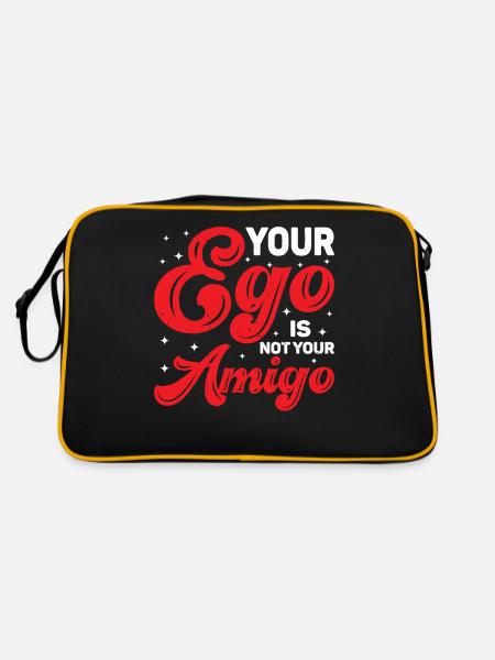 Your Ego Is Not Your Amigo 81 - Retro Tasche - Schwarz/Gold - Hinten