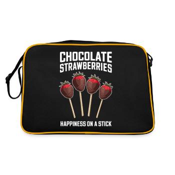 Chocolate Strawberries Happiness on a Stick - Retro Bag - black/gold - Back