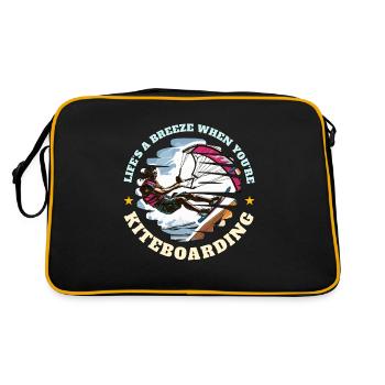 Kiteboarding Life's A Breeze When Water Sports - Retro Bag - black/gold - Back