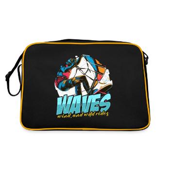 Kiteboard, vagues, vent et sports d’eau sauvage - Sac Retro - noir/or - Dos