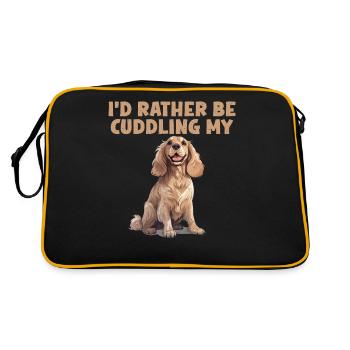 Cadeaux Cocker Spaniel - Sac Retro - noir/or - Dos
