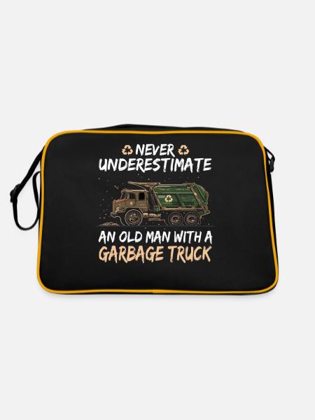 Garbage truck driver for sanitation workers - Retro Bag - black/gold - Back