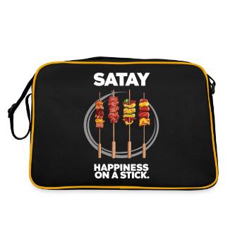 Satay Bonheur Sur Un Bâton - Sac Retro - noir/or - Dos