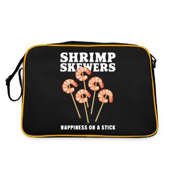Shrimp Skewers Happiness On A Stick - Retro Bag - black/gold - Back