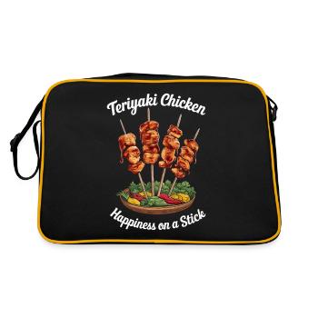 Teriyaki Chicken Happiness on a Skewer - Retro Bag - black/gold - Back