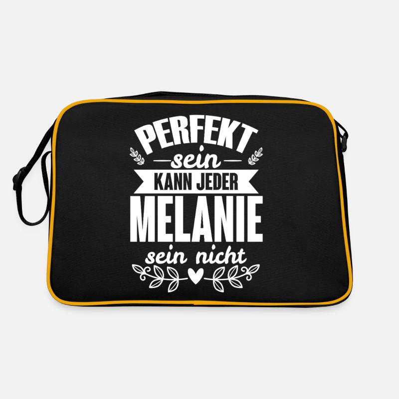 Melanie - Perfekt Sein Kann Jeder Melanie Nicht - Retro Tasche - Schwarz/Gold
