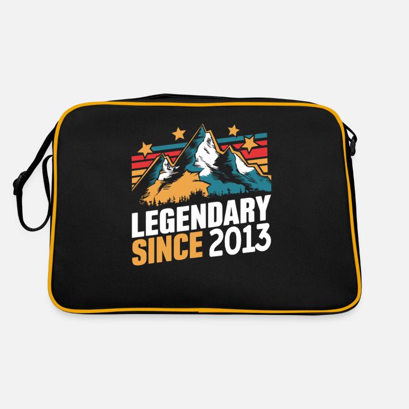 Legendary since 2013 Vintage Mountain Retro Mountains - Retro Bag - black/gold