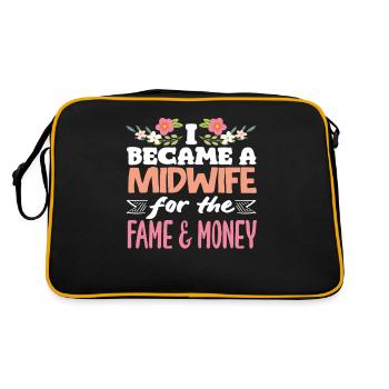 Midwife for fame and money - Retro Bag - black/gold - Back
