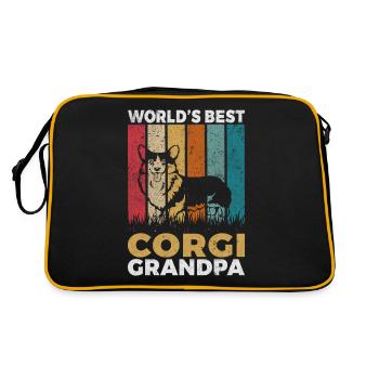 Corgi Gifts for Corgi Lovers - Retro Bag - black/gold - Back