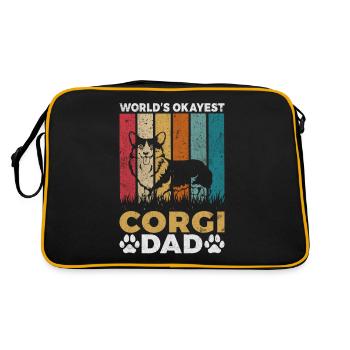 Corgi Gifts for Corgi Lovers - Retro Bag - black/gold - Back