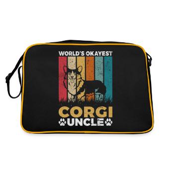 Corgi Gifts for Corgi Lovers - Retro Bag - black/gold - Back