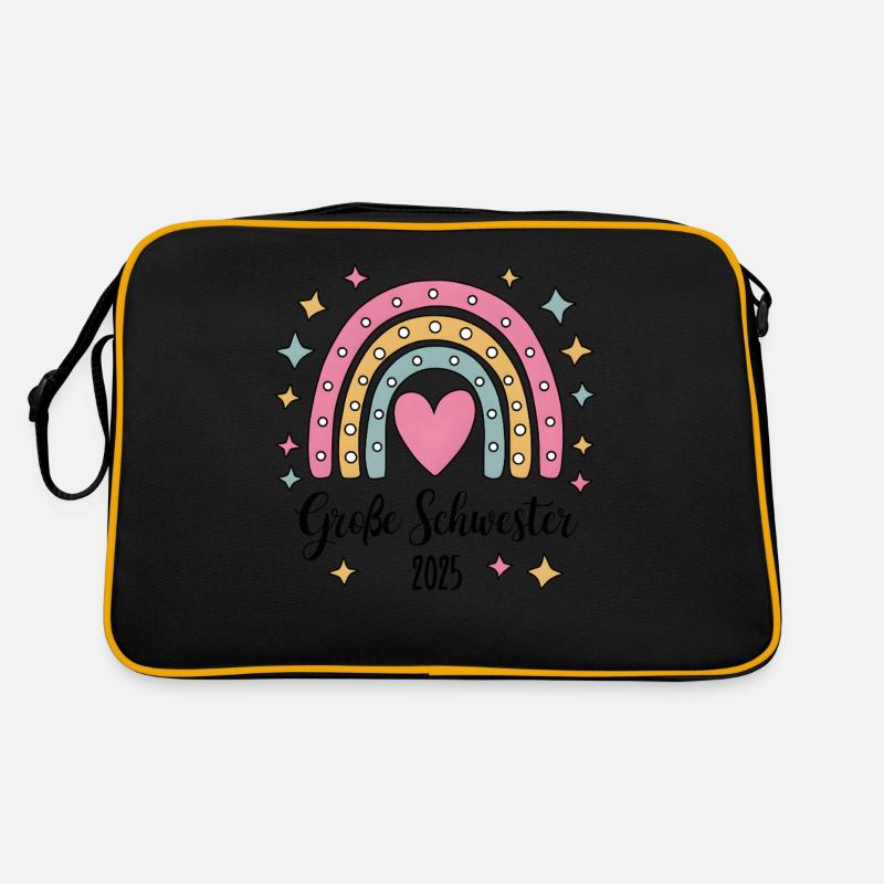 Große Schwester 2025 Regenbogen Retro Tasche