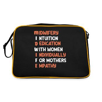 Sage-femme Intuition Education Femmes - Sac Retro - noir/or - Dos