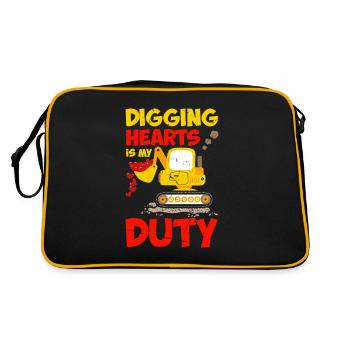 Digging up hearts is my duty - Retro Bag - black/gold - Back