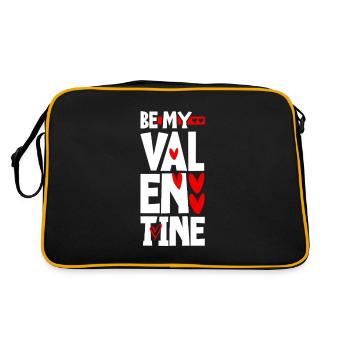 Be My Valentine - Retro Tasche - Schwarz/Gold - Hinten