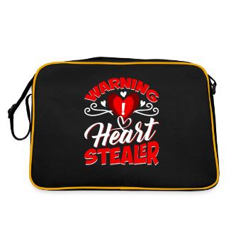 Warning Heartbreaker - Retro Bag - black/gold - Back