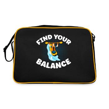 Finden Sie Ihr Gleichgewicht - Retro Tasche - Schwarz/Gold - Hinten