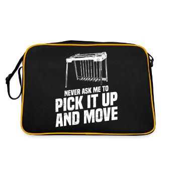 Ne me demandez jamais de le ramasser et de le déplacer. - Sac Retro - noir/or - Dos