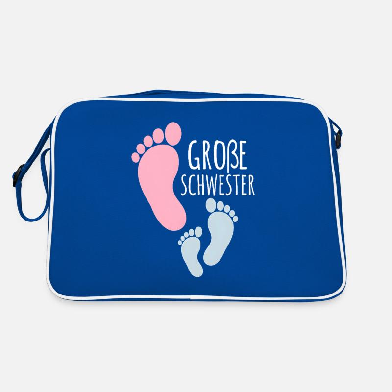 Grande Sœur Petit Frère Empreintes de Pas Sac Retro