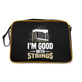 I'm good with strings - Retro Bag - black/gold - Back